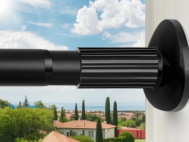 Lot 49-5553242 - Tension Rod 51-145Inch, Extra Long Curtain Rod No Drilling for Window or Bathroom, Outdoor Curtain R...