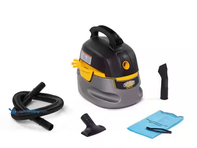 Lot 49-3614375 - Stinger 2.5 Gal. 1.75 Peak HP Small Shop Vacuum Wet Dry Vac with Filter Bag, Hose, Utility and Car N...