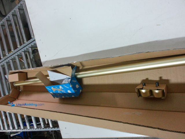 Lot 49-1555687 - 36-66" Cappa 1" Single Curtain Rod, Gold, Unused.  Ref#BLUEAMA1203