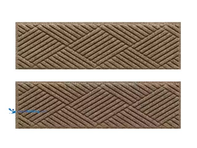 Lot 49-1550423 - (12-Count) Bungalow Flooring Waterhog Diamonds 8.5 in. x 30 in. PET Polyester Indoor Outdoor Stair T...