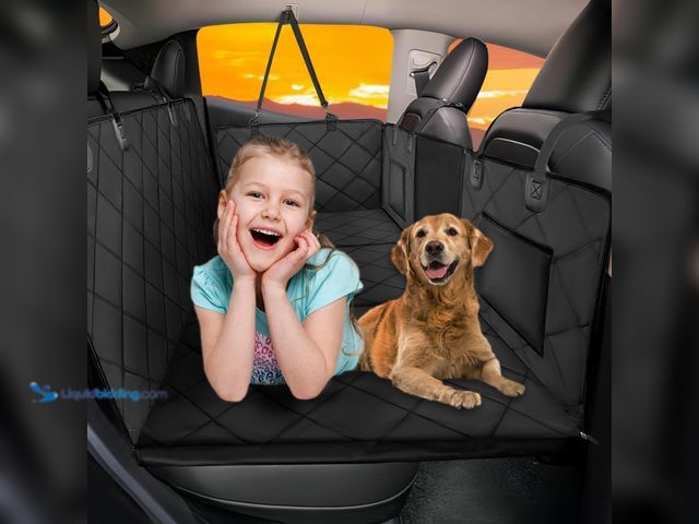 Lot 49-5408618 - Back Seat Extender for Dogs-Large Space, Dog Car Seat Cover Hard Bottom. Used