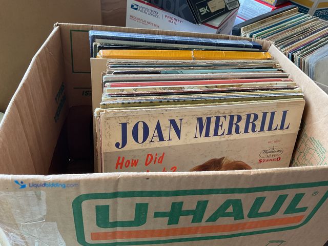 Lot 49-1820888 - Other LARGE BOX FULL OF VARIOUS PRE-OWNED VINYL RECORDS DIFFERENT GENRES AND TITLES INCLUDING AEROSM...