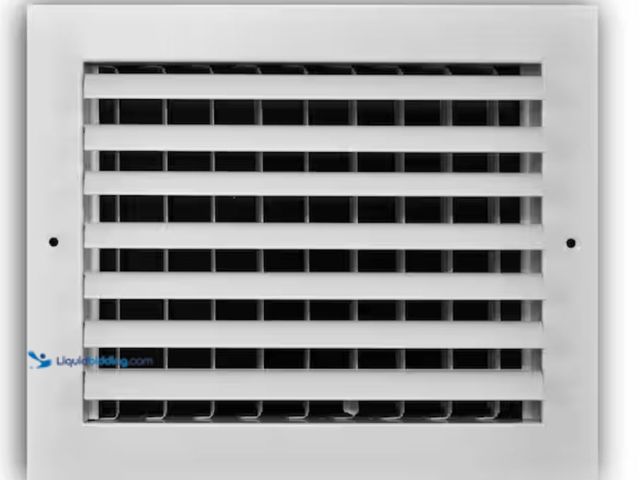 Lot 49-1623822 - Lot of (4) Everbilt 10 in. x 8 in. 1-Way Aluminum Adjustable Curved Blade Wall/Ceiling Register in W...