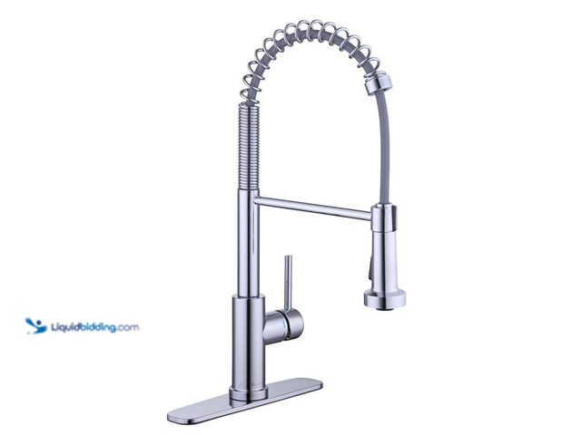 Lot 49-5538572 - Glacier Bay
Paulina Single-Handle Spring Neck Pull Down Sprayer Kitchen Faucet in Chrome. Model # H...