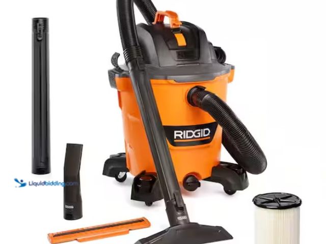 Lot 49-3470898 - RIDGID 12 Gal. 5.0 Peak HP NXT Shop Vacuum Wet Dry Vac with General Debris Filter, Locking Hose and ...