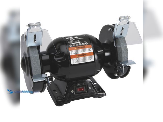 Lot 49-3540303 - Ironton Benchtop Grinder with 6in. Wheel, 2.1 Amps, 1/2 HP, 3560 RPM Max. Speed. 4975075. Unused