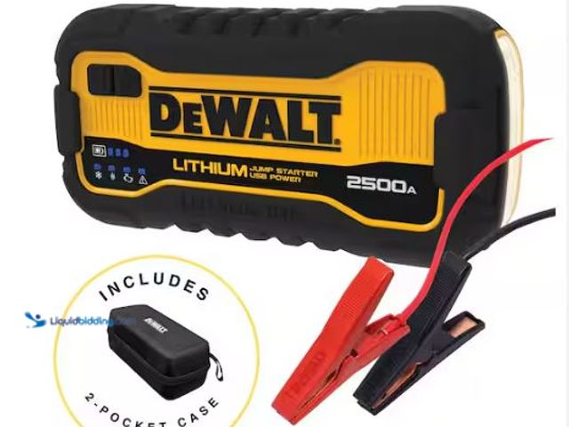 Lot 49-1577132 - DEWALT 2500 Peak Amp Lithium Jump Starter with USB Power Bank and Carrying Case, Model # DXAELJ25C, ...