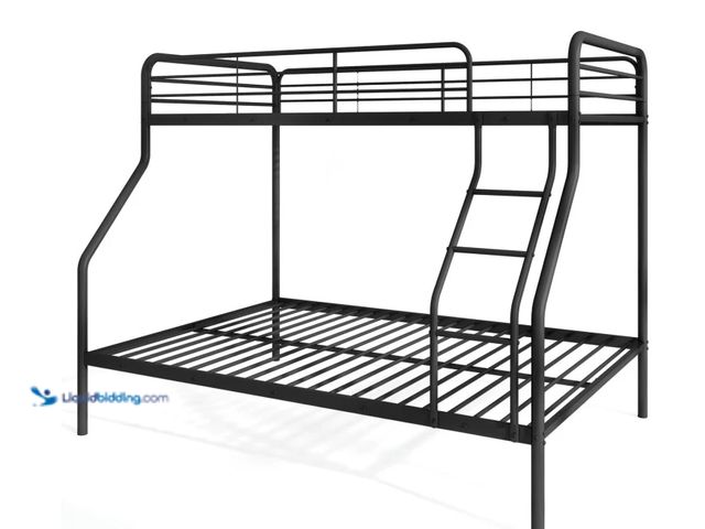 Lot 49-2024232 - Giantex Metal Bunk Beds Twin Over Full Size, Heavy Duty Bunk Bed for Teens Adults with Ladder & Guar...