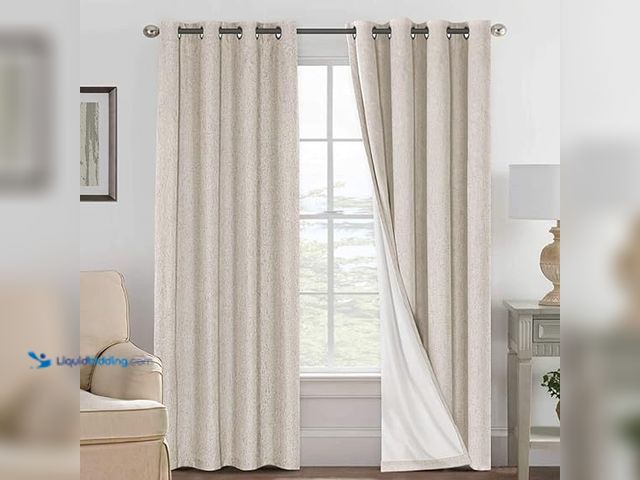 Lot 49-3528883 - H.VERSAILTEX Polyester Blackout Curtains 96 Inches Long, 100% Absolutely Blackout Elegant Curtains f...