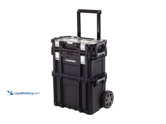 Lot 49-3527236 - Husky
Connect Stackable 22 in. Rolling Tool Cart, 22 in. Tool Box, and Pro Small Parts Organizer Wi...