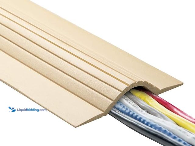 Lot 49-1562056 - Lot of (2) UT Wire 5-Feet Cable Blanket High Capacity Low Profile Cord Cover and Protector, Beige, M...