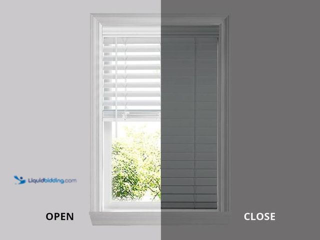 Lot 49-3616720 - Set of (2) White Cordless Premium Faux Wood Blinds with 2.5" Slats - 42.5"W x 72"L - Unused , has at...