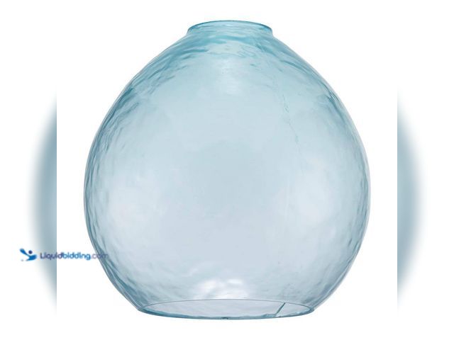 Lot 49-5541740 - 7.16 in. Blue Tint Bubble Glass Globe Pendant Lamp Shade With 2.25 in. Lip Fitter Unused