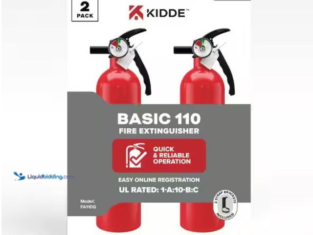 Lot 49-2000883 - (2-Pack) Kidde Home 1-A:10-B:C Class ABC 2.5 lb. Fire Extinguisher, FA110G, Model # 21030932, Unused...