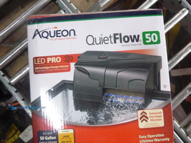 Lot 49-1518412 - Aqueon QuietFlow LED PRO Aquarium Power Filter, Size 50 Model #8729030000927, Unused  Ref#MTMED0624