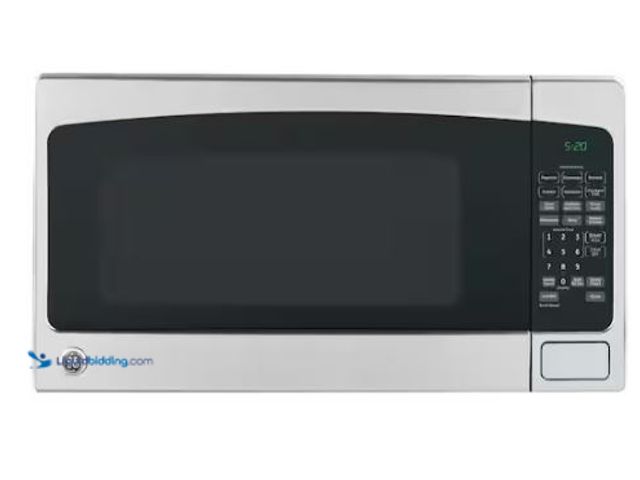 Lot 49-1548777 - GE 2.0 cu. ft. 1200-Watt Countertop Microwave in Black Stainless Steel Model # GCST20S1WSS, Unused  ...