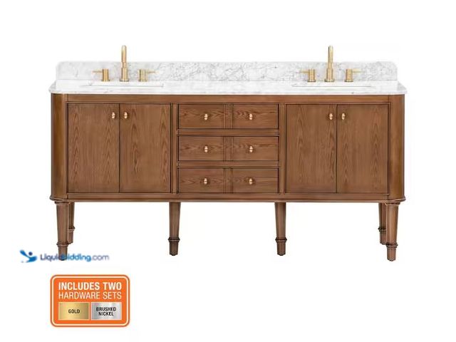 Lot 49-5551329 - Home Decorators Collection
Collette 72 in. Double Sink Freestanding Bathroom Vanity in Cinnamon Oak...