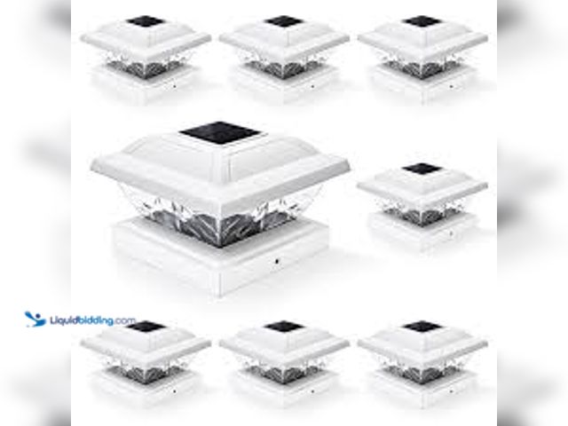 Lot 49-5448969 - White Integrated LED 4x4 Solar Deck Post Cap Light (8-Pack). Model # PO-8WHC-MH1. Unused