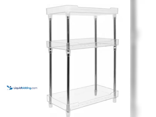 Lot 49-1519020 - Sorbus Bathroom Vanity Counter Organizer with 3 Tier Standing Rack Storage Shelf in Clear BPA-Free P...