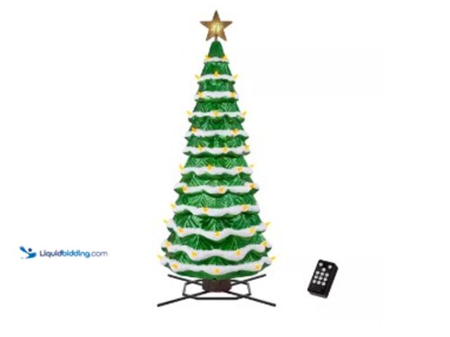 Lot 49-1542678 - Home Accents Holiday 8.5 ft. Giant -Sized Color Changing LED Tree Holiday Yard Decoration, Model# 84...