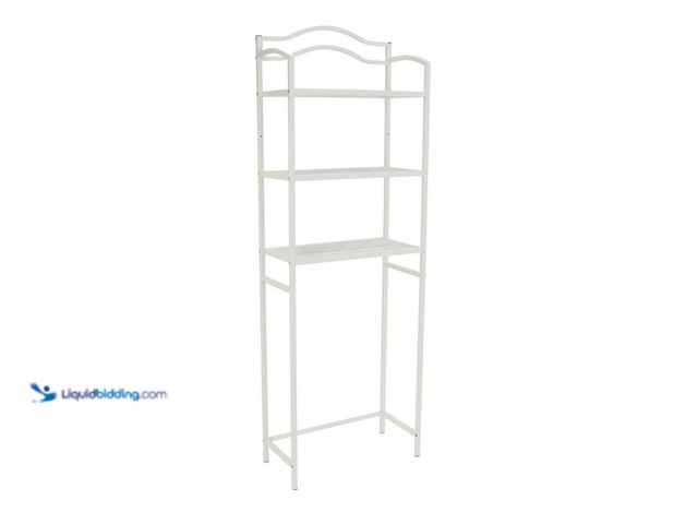 Lot 49-5416406 - HOUSEHOLD ESSENTIALS 23.5 in. W x 65.5 in. H x 11 in. D White Over-the-Toilet Storage. [Model # 8065...