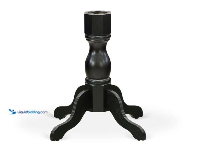 Lot 49-3433477 - Hartland Table Pedestal, Dining Table Base, Wirebrushed Black, Model # HBT-ABK-P, Unused.   Ref#HDPA...