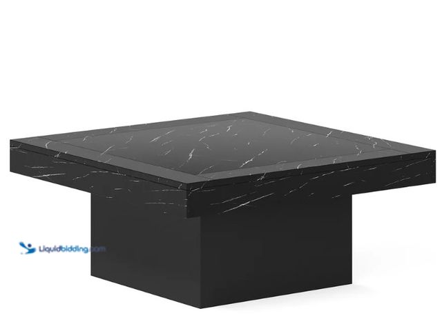 Lot 49-5453431 - Square Coffee Table, Farmhouse Wood Cocktail Table. [Model: hoga-xk00730] Unused