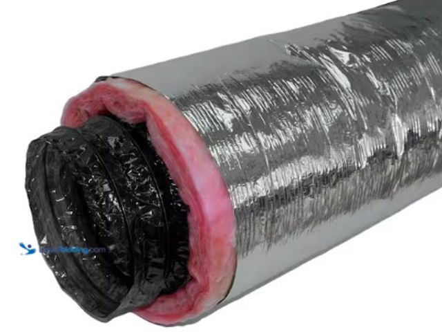 Lot 49-3618548 - Everbilt 7 in. x 25 ft. R6 Insulated Flexible Duct Silver Jacket, Model # F6IFD7X300, New.   Ref#PA0...