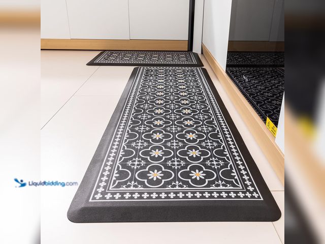 Lot 49-5410855 - Kitchen Mat, [2 PCS] Kitchen Rugs, Cushioned Anti-Fatigue Non-Skid Waterproof Rugs, Ergonomic Comfor...