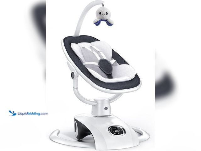Lot 49-5436127 - Electric Baby Swing for Infants 6 Motion Automatic Newborn Baby Rockers for Girl & Boy with Remote C...