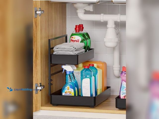 Lot 49-3432190 - EVERIE Metal Pull Out Slide Shelf Organizer for Under Sink Organization in Kitchen, Bathroom, Counte...