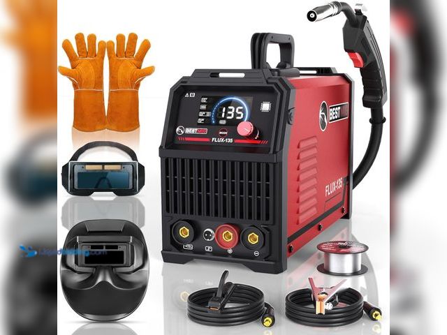 Lot 49-3514425 - BESTMIG 135A MIG Welder - 3-in-1 Flux Core Welder, MIG/Lift TIG/Stick Welding Machine - Portable IGB...