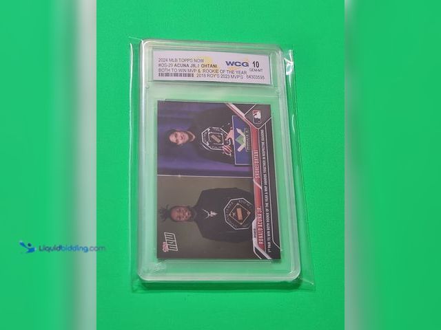 Lot 49-1913939 - 2024 TOPPS NOW SHOHEI OHTANI RONALD ACUNA JR MVP/ROOKIE OF THE YEAR BASEBALL CARD GRADED WCG 10 GEM ...