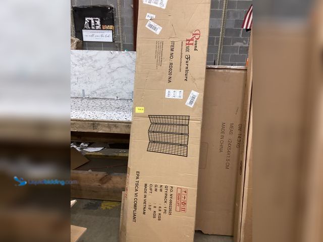 Lot 49-5460906 - Roundhill Furniture Oriental Shoji 4 Panel Screen Room Divider, Natual Item is unused.