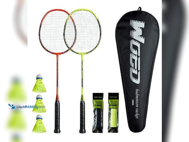 Lot 49-1553039 - Professional Carbon Fiber Badminton Rackets Badminton Racquet for Backyards Gym, Model # B089YXDPJY,...