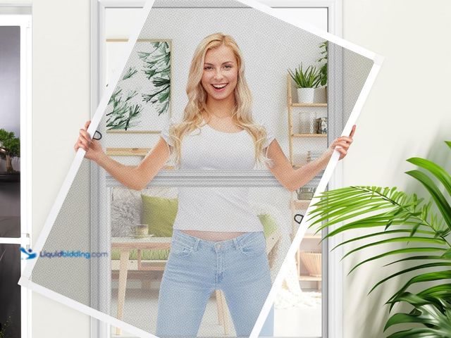 Lot 49-1519077 - Paramondo No Tools No Drill Window Screen, Insect Protection Tenter Frame for Windows - Durable Whit...