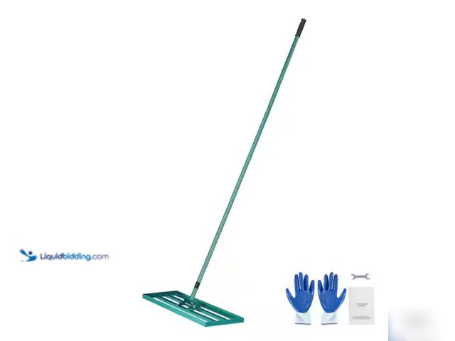 Lot 49-2000421 - VEVOR Lawn Leveling Rake 36 in. x 10 in. Heavy-Duty with 78 in. Handle Fits Gardens Golf Lawns and F...