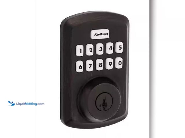 Lot 49-1573171 - Kwikset Powerbolt 250 10-Button Keypad Venetian Bronze Transitional Electronic Deadbolt Door Lock, M...