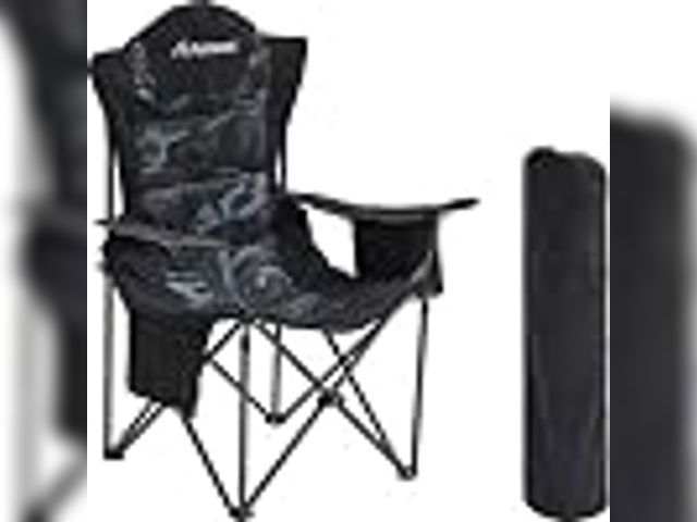 Lot 49-2023230 - Aohanoi Heavy Duty Camping Chairs for Adults with Cup Holder & Cooler Bag 500lbs Heavy Duty Support,...