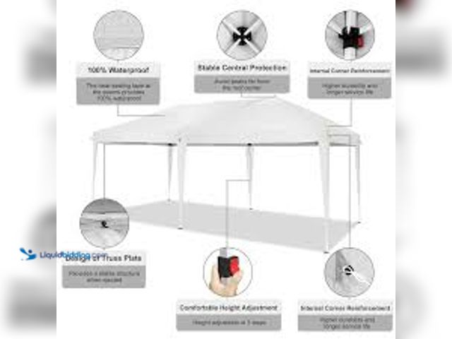 Lot 49-5415223 - HOTEEL 10x20 Pop up Canopy Tent, Protable Canopy Tent with 6 Sidewalls Waterproof Commercial Pop up ...