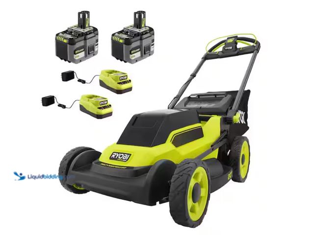 Lot 49-1628022 - RYOBI ONE+ HP 18V Brushless 20 in. Cordless Battery Walk Behind Self-Propelled Lawn Mower w/ (2) 6.0...