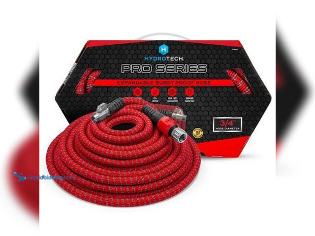 Lot 49-5546473 - Hydrotech Pro Series 3/4 in. x 200 ft. Heavy Duty Garden Water Hose, Lightweight, Expandable Model #...