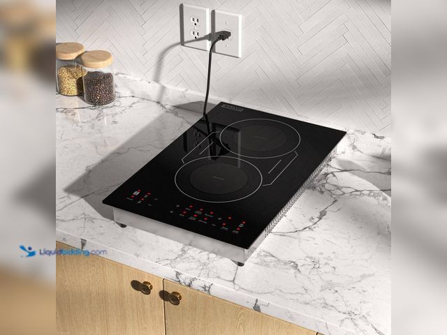 Lot 49-5453506 - Empava 12 in. Portable Dual Heating Element 1800-Watt Countertop Induction Cooktop 120-Volt with Bri...