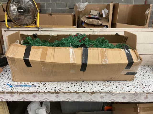 Lot 49-5447636 - 9 ft Pre-Decorated Christmas Tree with Pine Cones and Berrys,2800 Branch Tips,Artificial Holiday Xma...