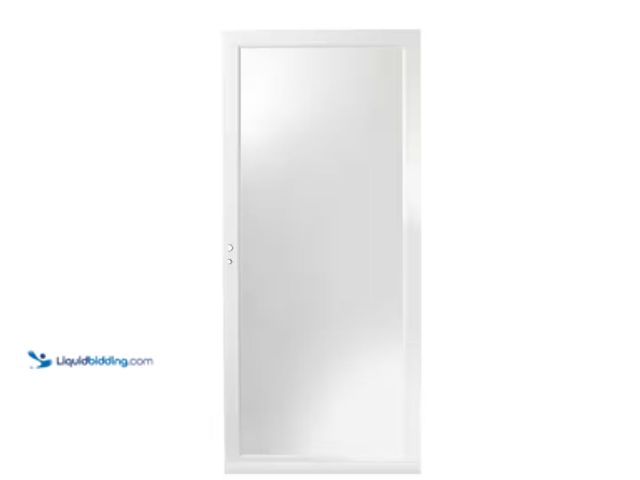 Lot 49-1623815 - Andersen 3000 Series 36 in. x 80 in. White Left-Hand Full View Interchangeable Aluminum Storm Door, ...