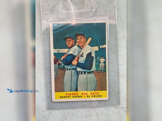 Lot 49-1505597 - COLLECTIBLE 1958 TOPPS TIGERS BIG BATS AL KALINE AND HARVEY KUENN BASEBALL CARD #304 #COINS1211