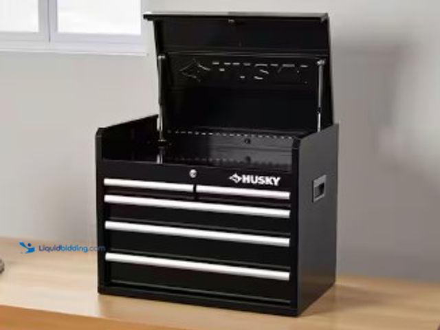Lot 49-2022996 - Husky Tool Storage 26 in. W x 16 in. D 5-Drawer Gloss Black Top Tool Chest, Model # H26CH5BLK, MSRP ...