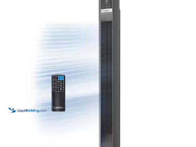Lot 49-5580850 - Lasko
48 in. 12-Speed Oscillating Tower Fan in Gray, Quiet Operation, DC Motor, Remote Control and ...