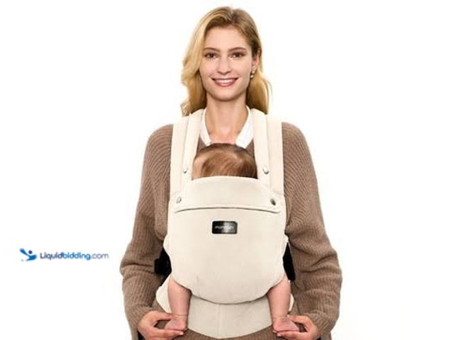 Lot 49-5543899 - Momcozy Baby Carrier with Cotton Linen - 3-24 Months - Light Amber: Infant Wrap Front Design, Linen ...
