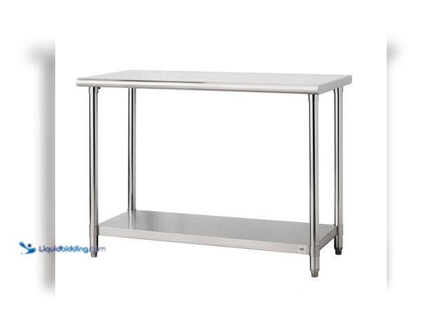 Lot 49-5416260 - TRINITY Eco Storage 48 in. NSF Stainless Steel Table. [Model # TLS-0201] Unused